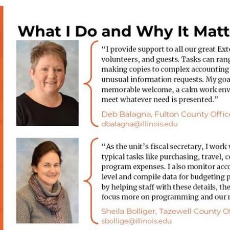 clip of the Snapshot Hard Copy, includes Deb Balagna and Sheila Bolliger's staff photos