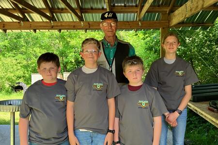 group of 4-H members with instructor