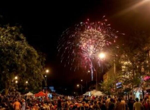 Fireworks over music festival - Greenville Illinois