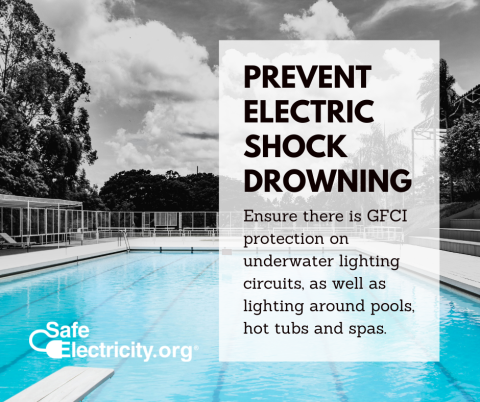 graphic of pool and text about pool safety