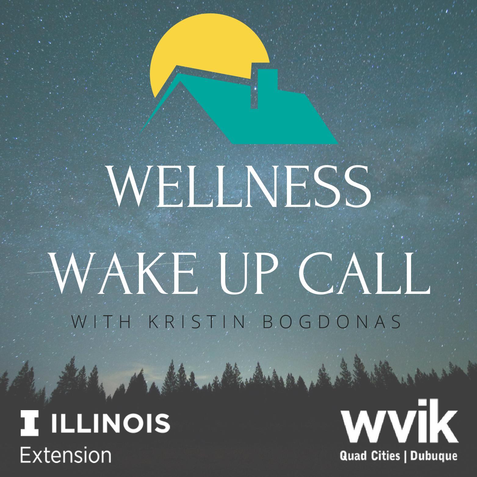 Image with text "Wellness Wake Up call"