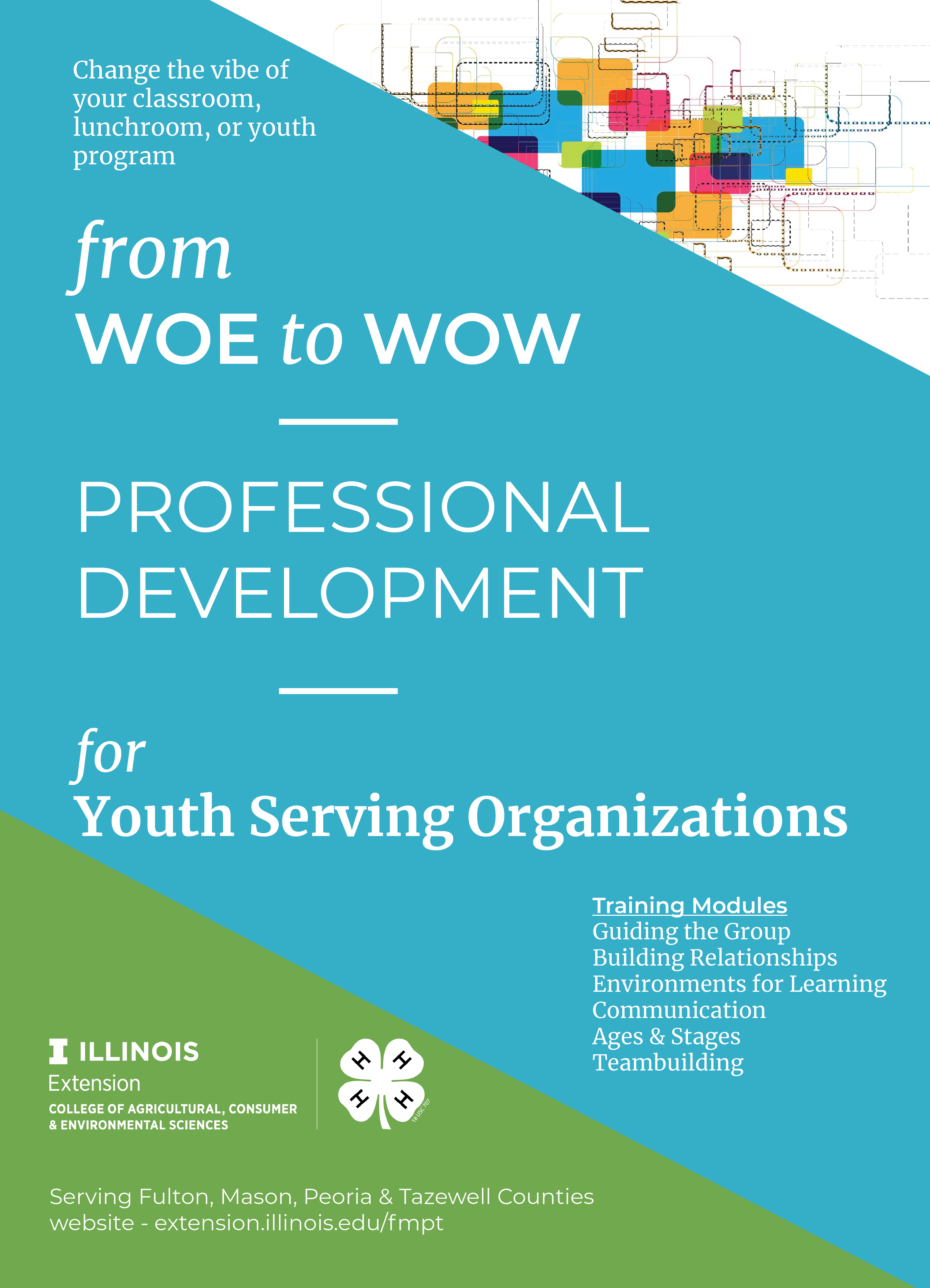 info graphic for Woe to Wow Professional Development