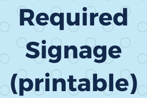 Required Signage (printable)