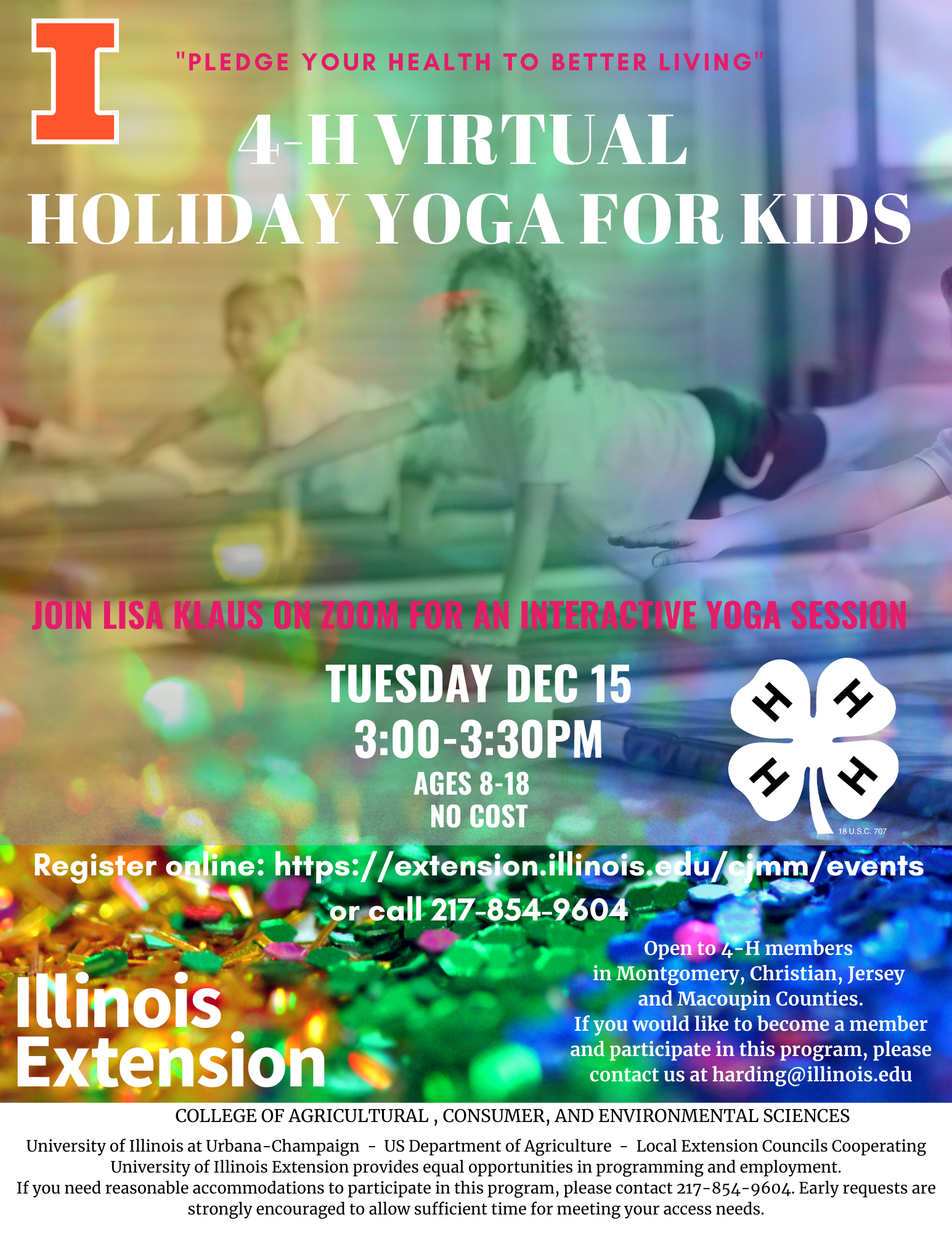 4 H Virtual Holiday Yoga For Kids University Of Illinois Extension