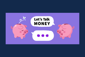 Piggy Banks talking about money