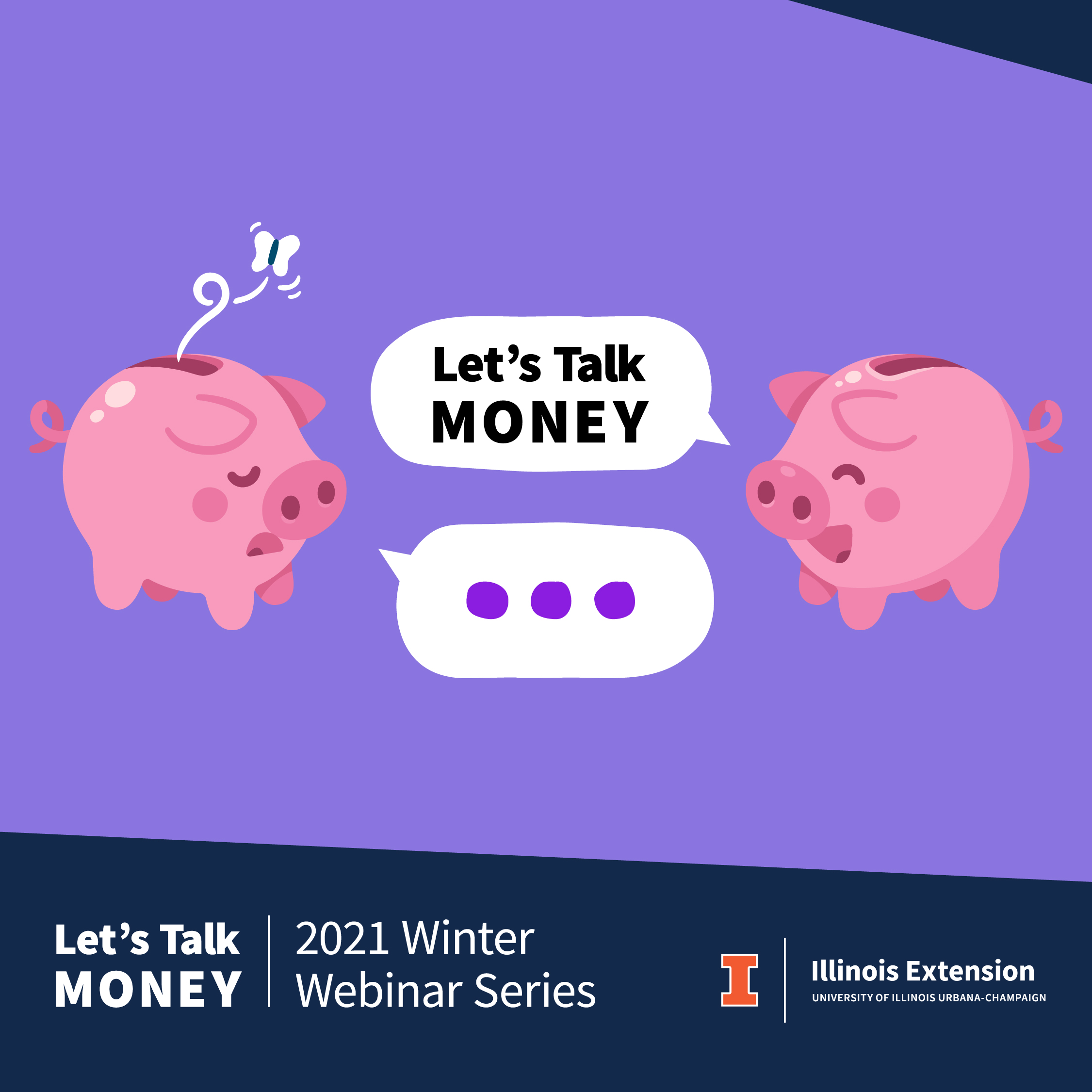Two piggy banks talking about money