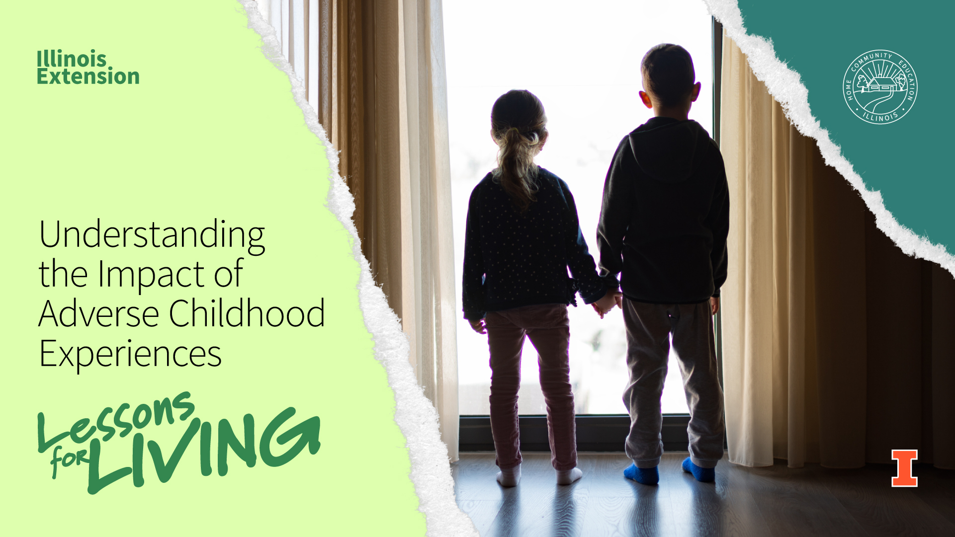 children looking out window