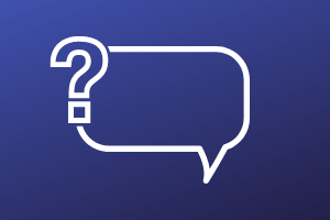 question icon blue background