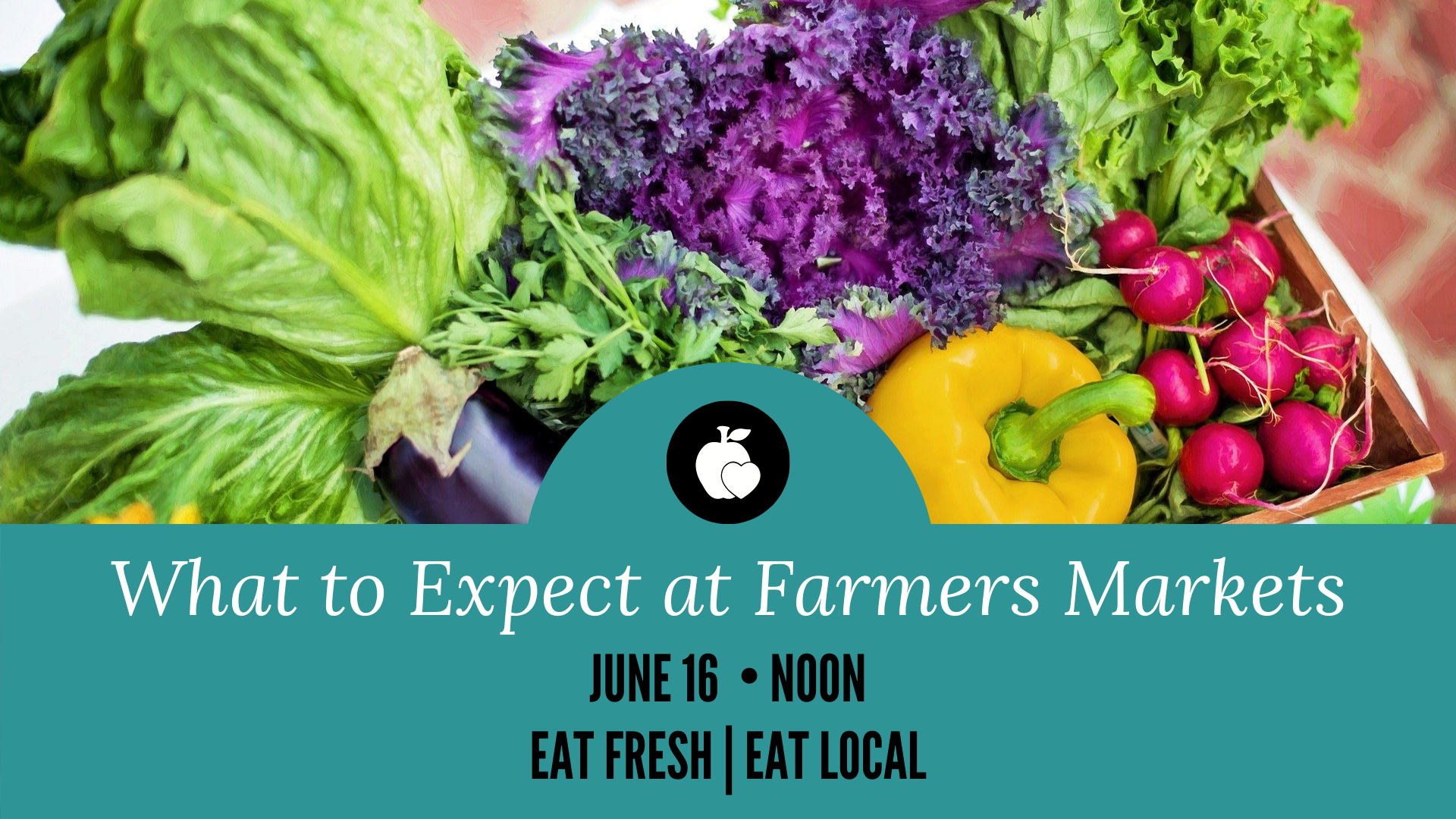 fruits and vegetables displayed at farmers markets