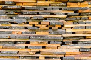 stack of sawn lumber