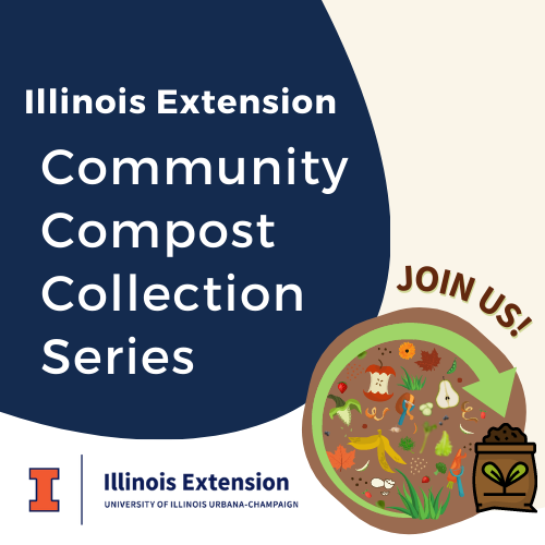compost collection series with graphic that has kitchen scraps