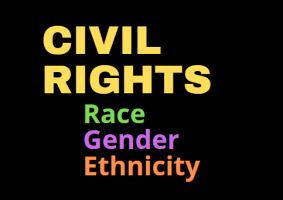Text of words--Civil Rights/Race/Gender/Ethnicity