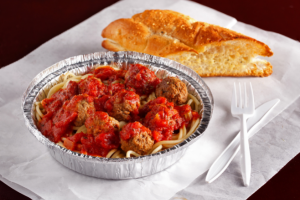 spaghetti and meatballs carryout meal safety