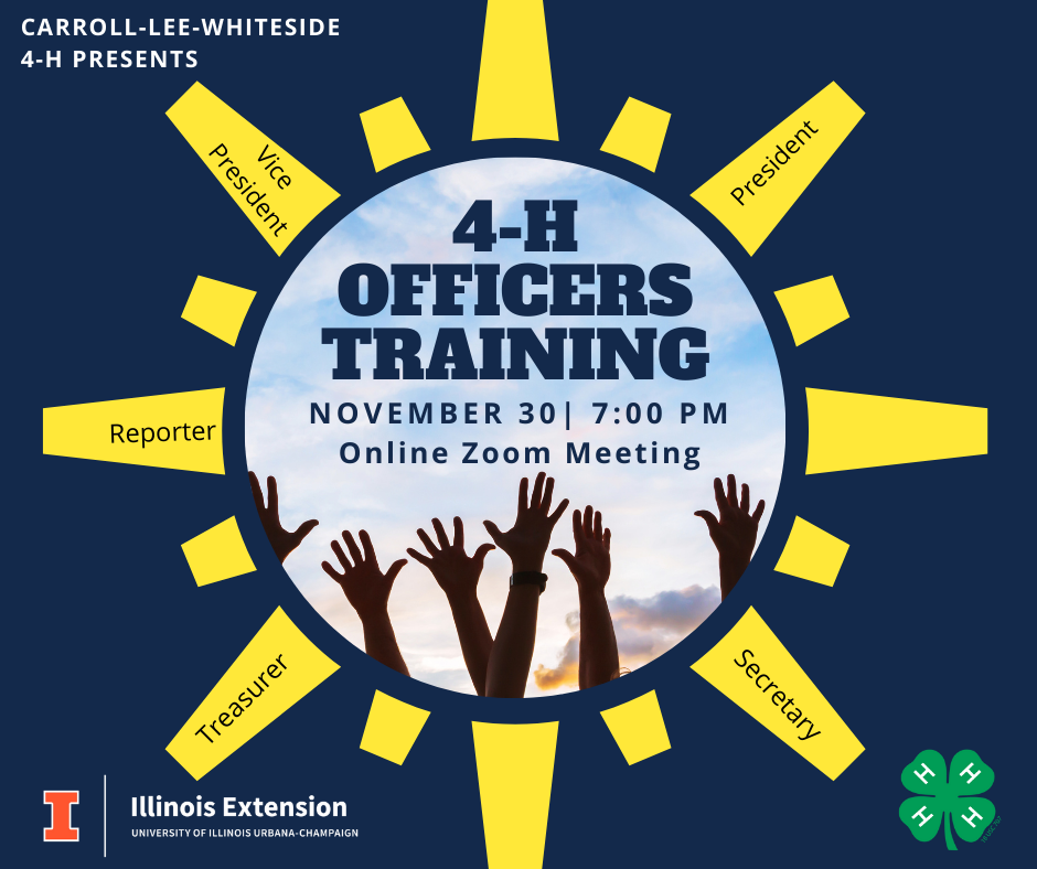 Youth hands signing up for 4-H officer training