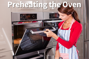 Women opening the oven 