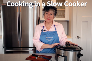 Woman with Slow Cooker 