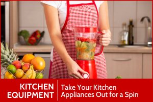 woman using kitchen appliance blender to mix fruit smoothies