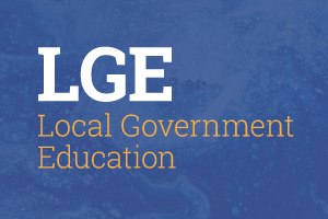 Local Government Education on blue