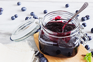 Blueberry jam. 