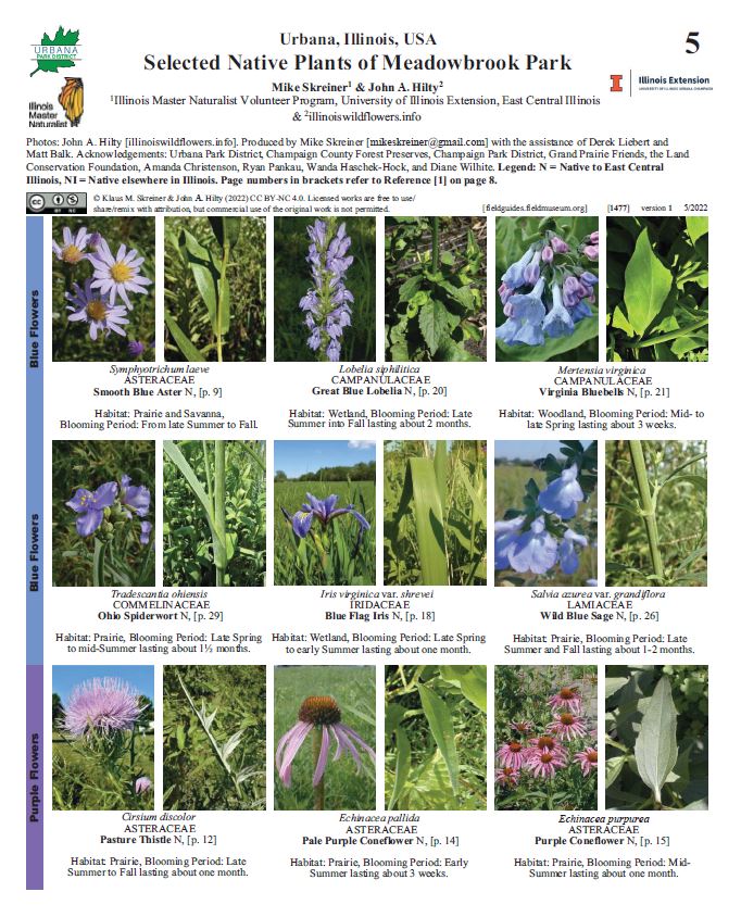 Selected Native Plants of Meadowbrook Park