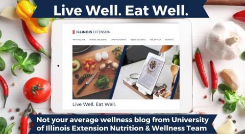Live Well Eat Well blog on a tablet