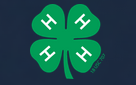4-H Clover on a blue background
