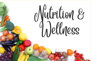 fruits and vegetables with Nutrition and wellness