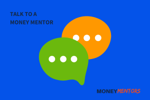 word bubbles and "talk to a money mentor"