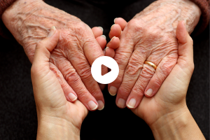 elderly and young hands
