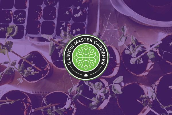 Gardening supplies with Illinois Master Gardener logo
