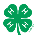 4-H logo, green clover with a white H in each leaf