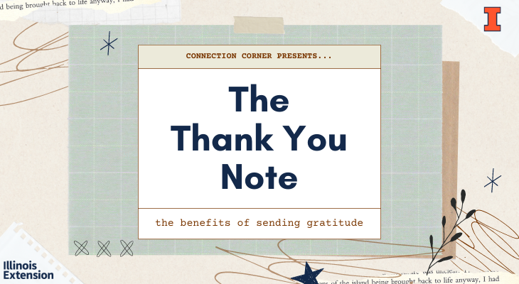 info graphic with the words The Thank You Note