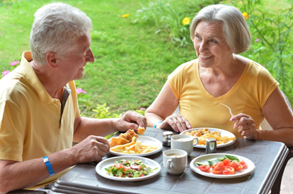 older adults eating