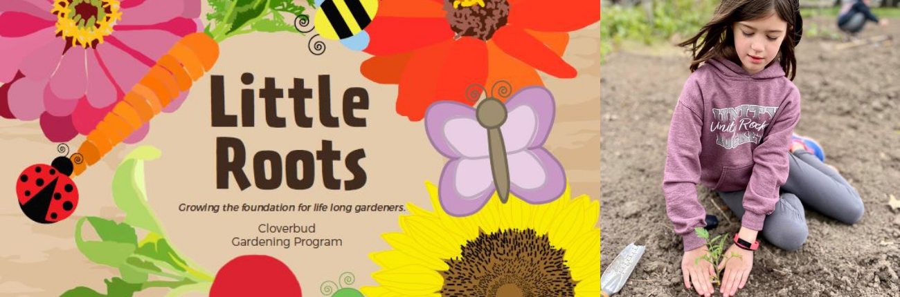 Little Roots graphic and youth planting