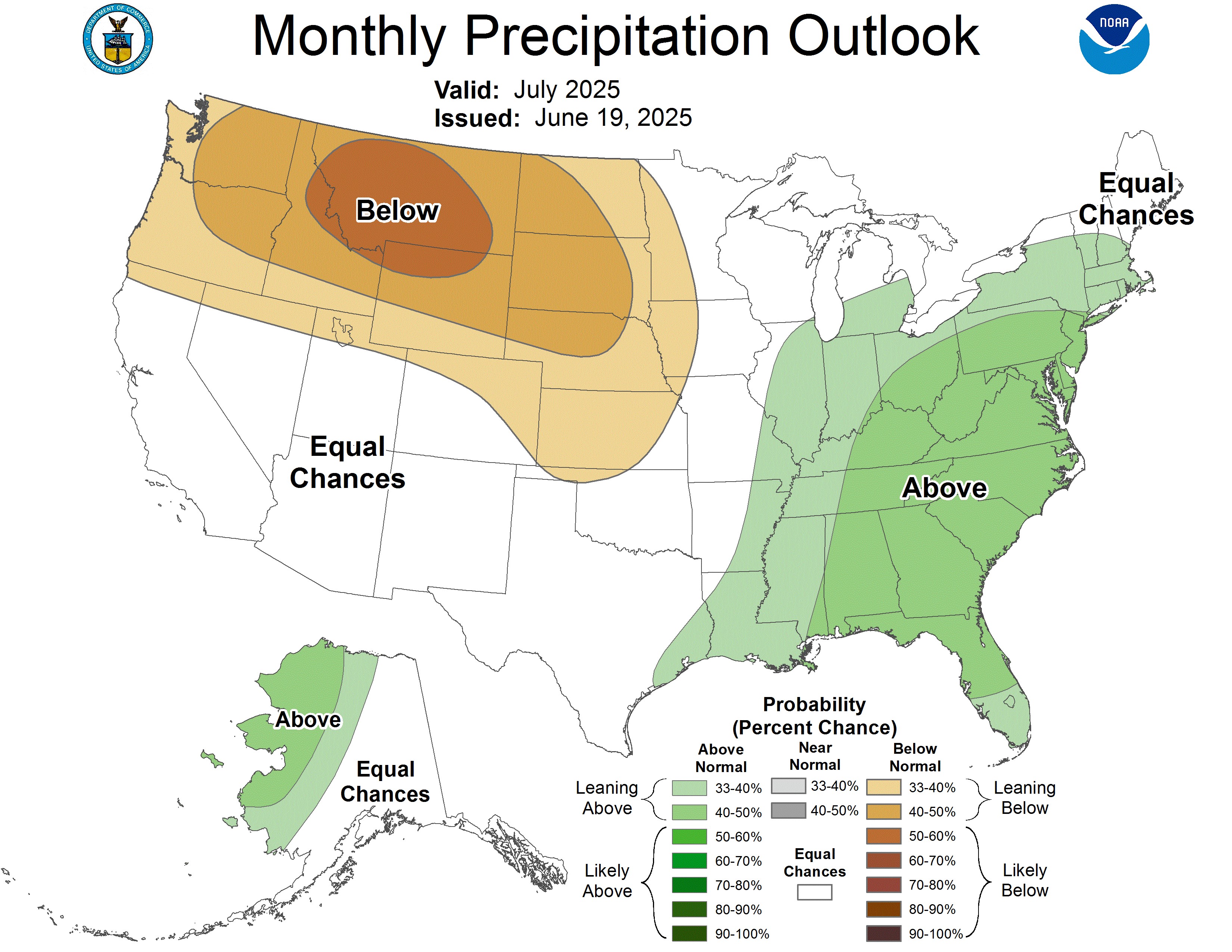 Precipitation Outlook for July 2025