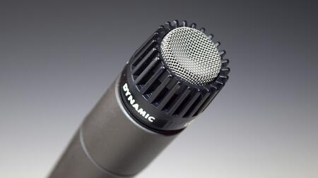 Large gray microphone