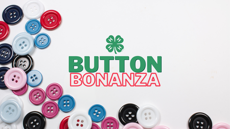 Button Bonanza, multi color buttons on a white background pictured