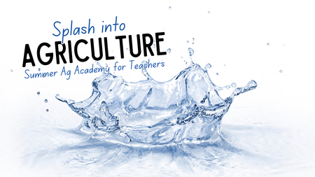 Water splashing and the logo of the event