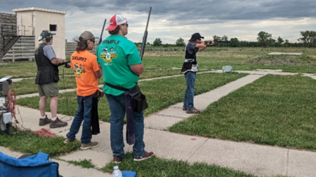 Youth at a shooting range.