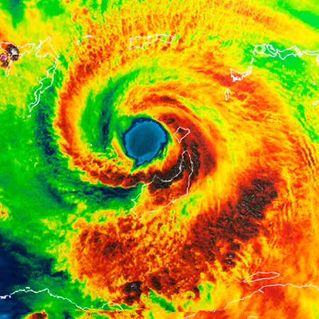 a weather map of a hurricane 