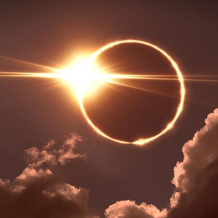 A photo of a solar eclipse
