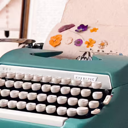 A typewriter making pictures.
