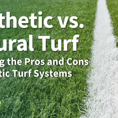 An athletic turf with a white line painted from foreground to background