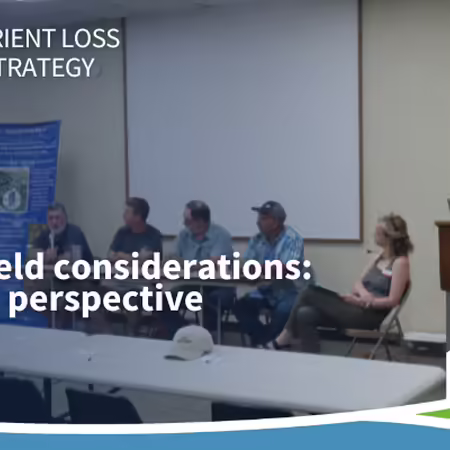 Farmers talking during a panel discussion in Knox County.