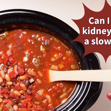 Slow cooker with kidney beans 