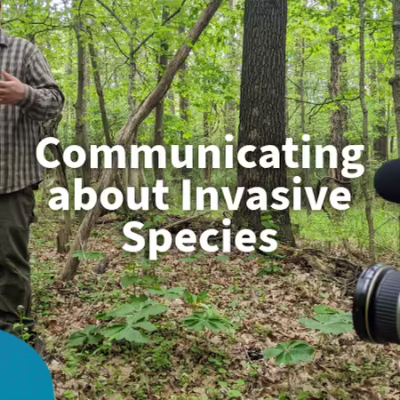 camera and person talking in nature