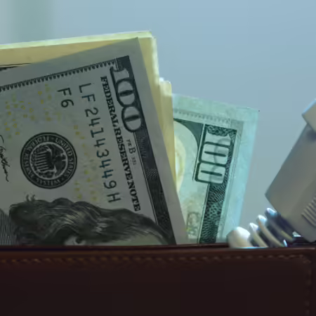 Wallet with power cord