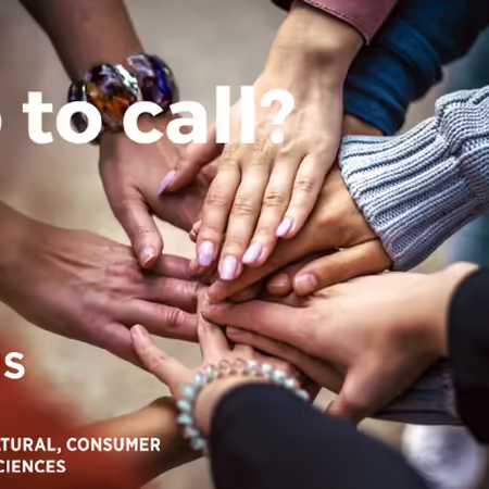 Who to call? image of hands touching