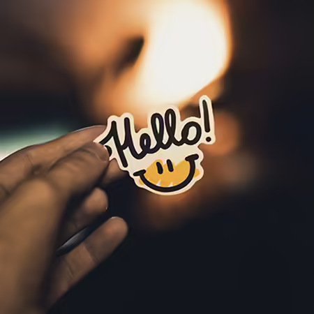 Sign says hello
