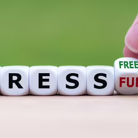 blocks with the words stressful and stressfree